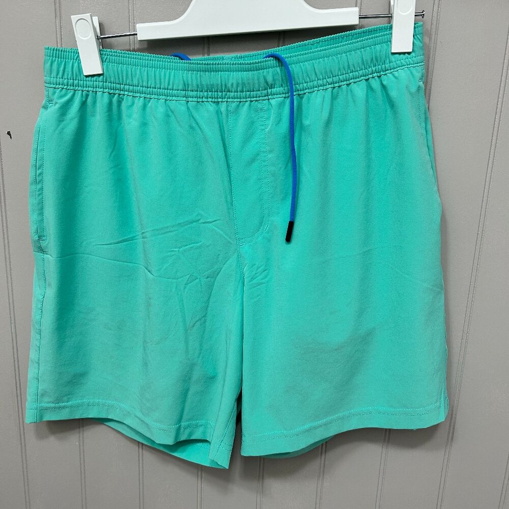 Mens medium 7" in seam light green Chubbies bathing suit/board shorts